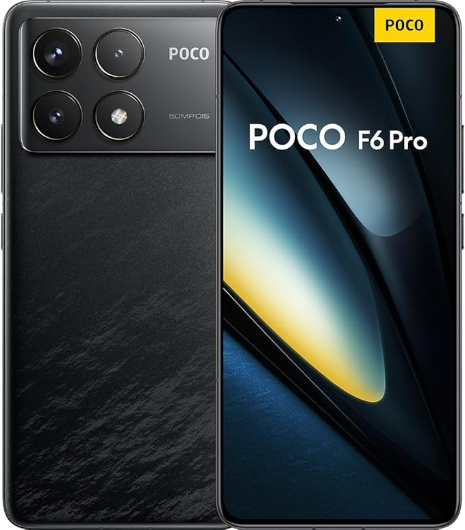 Xiaomi Poco F6 PRO 5G + 4G LTE 256GB + 12GB Global Version Unlocked 6.67" 120Hz 50Mp Triple Camera (Tmobile Mint Tello & Global) + (w/Fast Car 51W Bundle) (Black Global ROM)